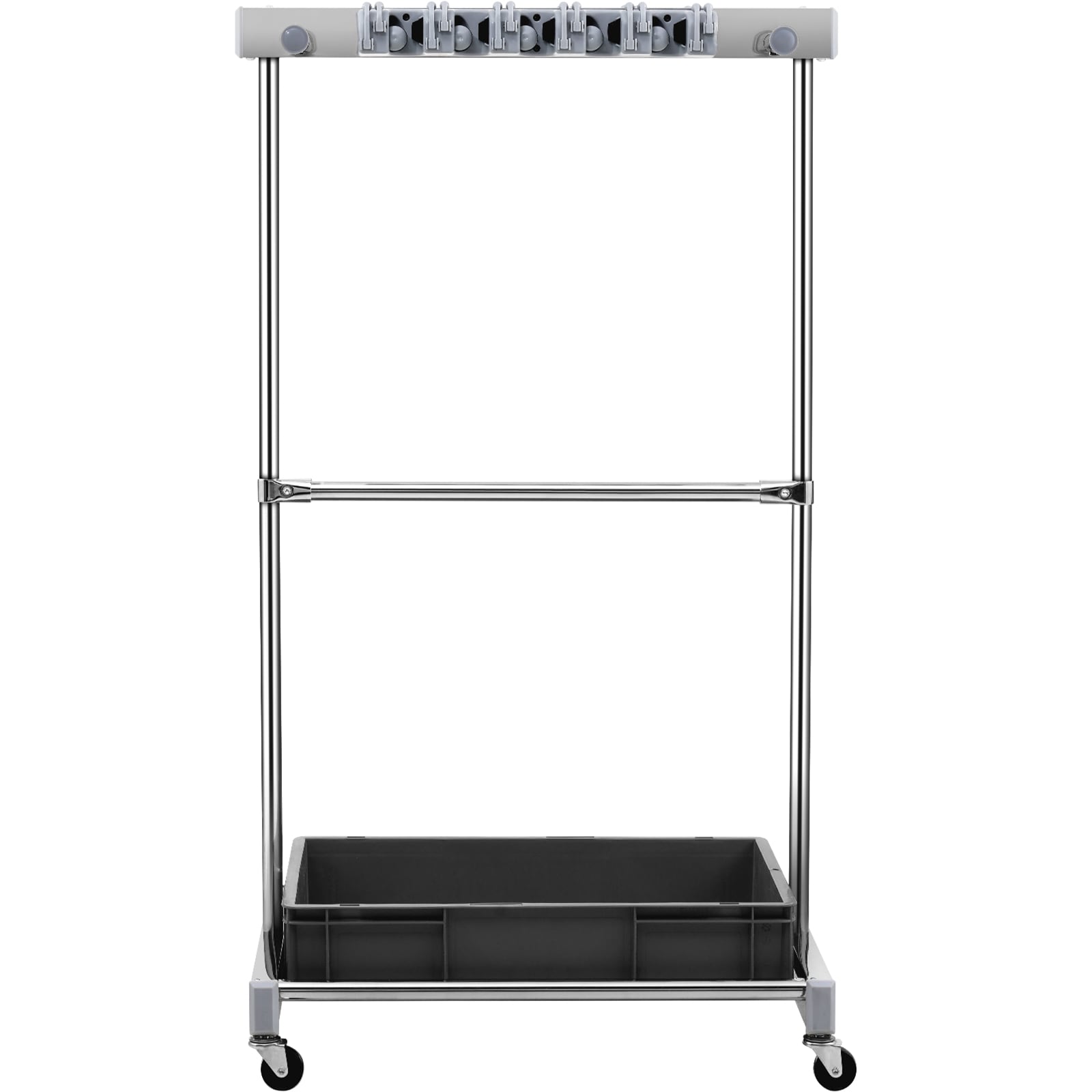 Garden Tool Organiser With Wheels For Garage Storage Rack_voghion.com